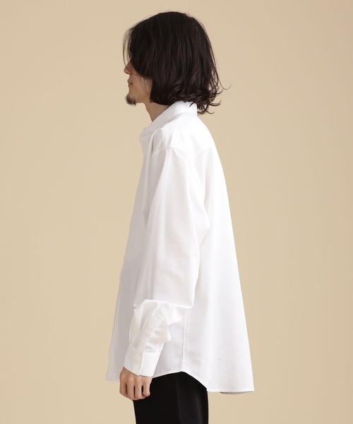 NANO universe(ナノユニバース)の「LB.04/WEB限定 エントリーワイドカッタウェイシャツ(シャツ/ブラウス・メンズ・ホワイト/ブルー/ネイビー・S/M/L)」の6枚目の写真