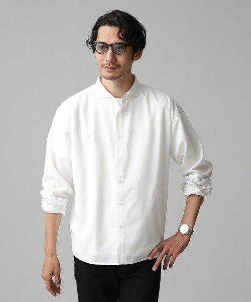 NANO universe(ナノユニバース)の「LB.04/WEB限定 エントリーワイドカッタウェイシャツ(シャツ/ブラウス・メンズ・ホワイト/ブルー/ネイビー・S/M/L)」の21枚目の写真