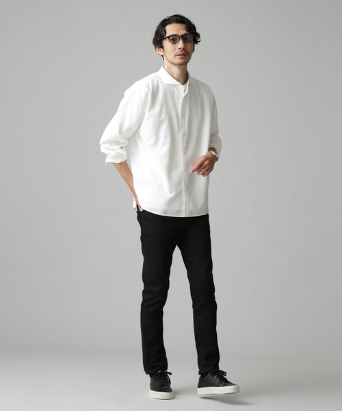 NANO universe(ナノユニバース)の「LB.04/WEB限定 エントリーワイドカッタウェイシャツ(シャツ/ブラウス・メンズ・ホワイト/ブルー/ネイビー・S/M/L)」の22枚目の写真