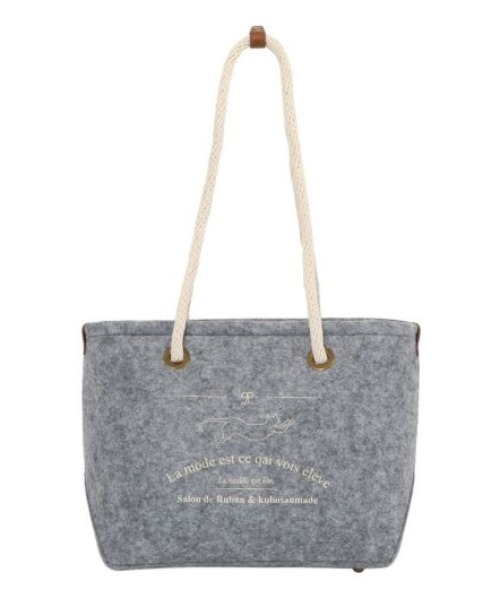 SALON de RUBAN（サロンドルヴァン）の「【SALON de RUBAN / サロン ド ルヴァン】 × kubonbon トートバッグ（トートバッグ・レディース・グレー・FREE）」の5枚目の写真