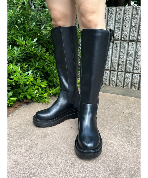 WC（ダブル シー）の「ロングサイドゴアブーツ（ブーツ・レディース・ブラック・MEDIUM/SMALL）」の9枚目の写真