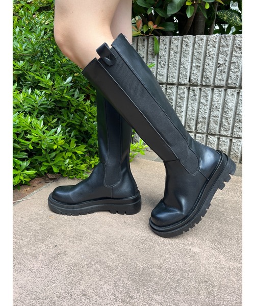 WC（ダブル シー）の「ロングサイドゴアブーツ（ブーツ・レディース・ブラック・MEDIUM/SMALL）」の10枚目の写真