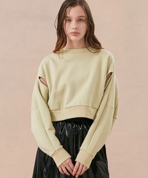 PUBLIC TOKYO | 【ZOZOTOWN限定カラー】ｰKIWAMI- ショルダースリットショートスウェット/ウォッシャブル(スウェット)