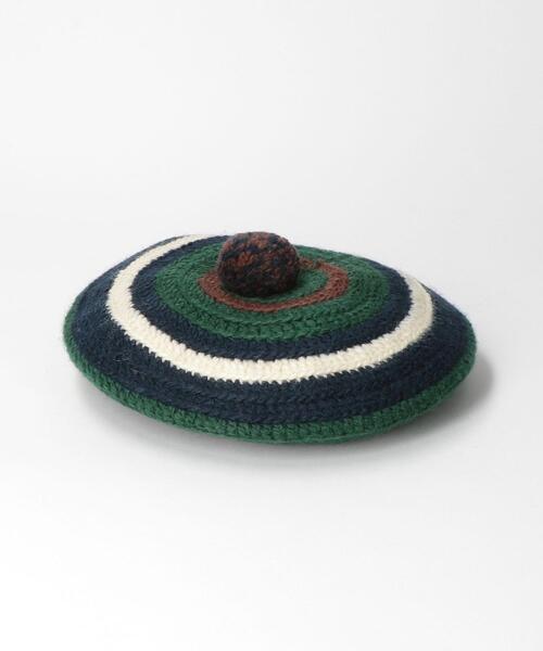 COMFORTABLE REASON(コンフォータブルリーズン)の「<COMFORTABLE REASON> STRIPE TAM O SHANTER HAT/ハット(ハット・メンズ・ネイビー/ブラック・FREE)」の2枚目の写真