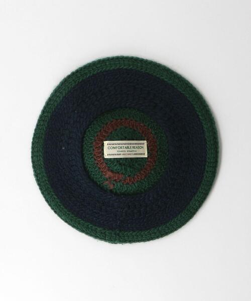 COMFORTABLE REASON(コンフォータブルリーズン)の「<COMFORTABLE REASON> STRIPE TAM O SHANTER HAT/ハット(ハット・メンズ・ネイビー/ブラック・FREE)」の5枚目の写真