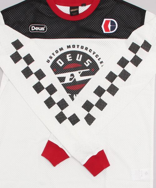 DEUS EX MACHINA（デウスエクスマキナ）の「COSMOS MOTO JERSEY（ジャージ・メンズ・オフホワイト・M/L/S/XL）」の3枚目の写真
