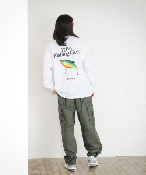 BEAMS(ビームス)の「Columbia PFG × BEAMS / 別注 LOGRIVER BMS LONG SLEEVE TEE(Tシャツ/カットソー・メンズ・ホワイト/ネイビー・SMALL/MEDIUM/LARGE/X-LARGE)」の4枚目の写真