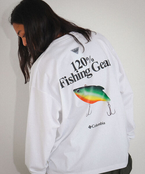 BEAMS(ビームス)の「Columbia PFG × BEAMS / 別注 LOGRIVER BMS LONG SLEEVE TEE(Tシャツ/カットソー・メンズ・ホワイト/ネイビー・SMALL/MEDIUM/LARGE/X-LARGE)」の9枚目の写真