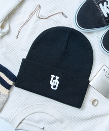 UNIVERSAL OVERALL（ユニバーサルオーバーオール）の「【UNIVERSAL OVERALL】UOロゴ刺繍ハイゲージニット帽ロング（ニットキャップ/ビーニー・メンズ）」