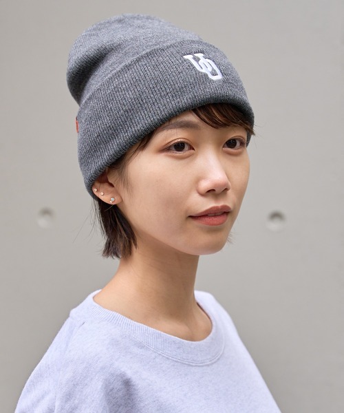 n*7様 ニット帽、ジャケット ニット帽 レディース 帽子 秋冬 ワッチ ローゲージMIXニット帽