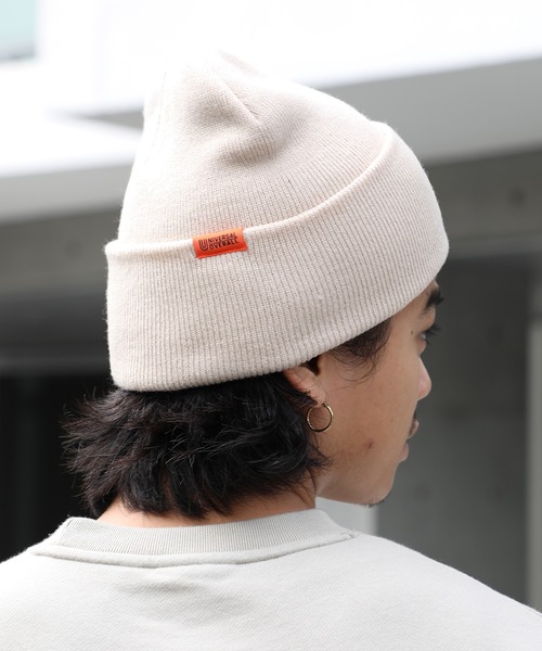 UNIVERSAL OVERALL（ユニバーサルオーバーオール）の「【UNIVERSAL OVERALL】UOロゴ刺繍ハイゲージニット帽ロング ※YMY（ニットキャップ/ビーニー・メンズ・オレンジ/ネイビー/チャコールグレー/ブラック/ダークグリーン/アイボリー・FREE）」の18枚目の写真