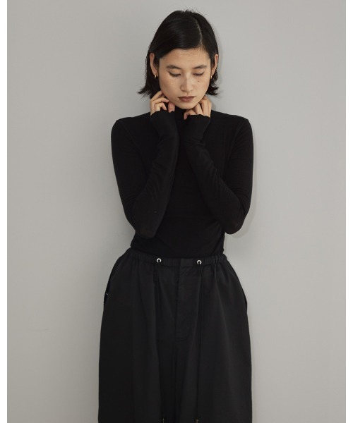 TODAYFUL(トゥデイフル)の「ソフトタートルトップス(Tシャツ/カットソー・レディース・ブラック/ナチュラル/ブルー系その他/キナリ・FREE)」の9枚目の写真