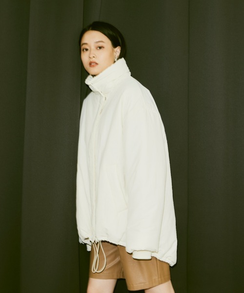 Happy John（ハッピージョン）の「nylon padded jacket/ナイロン中綿ダウンジャケット（ダウンジャケット/コート・レディース・アイボリー/ブラック/グレー・FREE）」の11枚目の写真