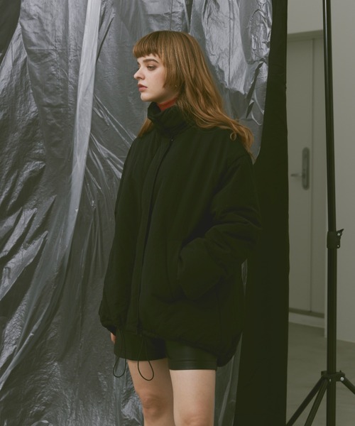 Happy John（ハッピージョン）の「nylon padded jacket/ナイロン中綿ダウンジャケット（ダウンジャケット/コート・レディース・アイボリー/ブラック/グレー・FREE）」の16枚目の写真