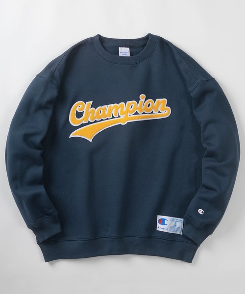 Champion（チャンピオン）の「【Champion/チャンピオン】ビッグシルエット サガラ刺繍 カレッジロゴ スウェット/ 裏起毛/スタジアムロゴ刺繍 トレーナー（スウェット・レディース・レッド/グレー/ホワイト/ネイビー・M/L/XL）」の4枚目の写真