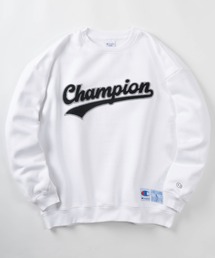 【Champion/チャンピオン】ビッグシルエット サガラ刺繍 カレッジロゴ スウェット/ 裏起毛/スタジアムロゴ刺繍 トレーナー