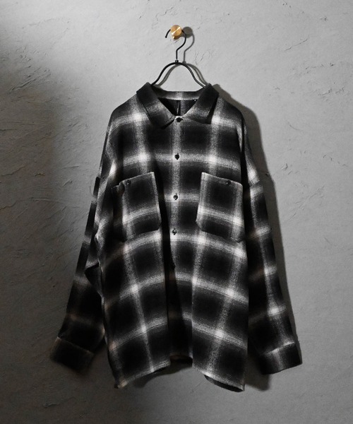 Ritzy（リッツィー）の「オンプレチェック ワークシャツLS レディース メンズ（Tシャツ/カットソー・メンズ・ネイビー/ブラウン/ブラック・MEDIUM/LARGE/X-LARGE）」の18枚目の写真