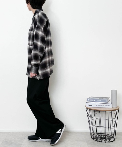 Ritzy（リッツィー）の「オンプレチェック ワークシャツLS レディース メンズ（Tシャツ/カットソー・メンズ・ネイビー/ブラウン/ブラック・MEDIUM/LARGE/X-LARGE）」の11枚目の写真