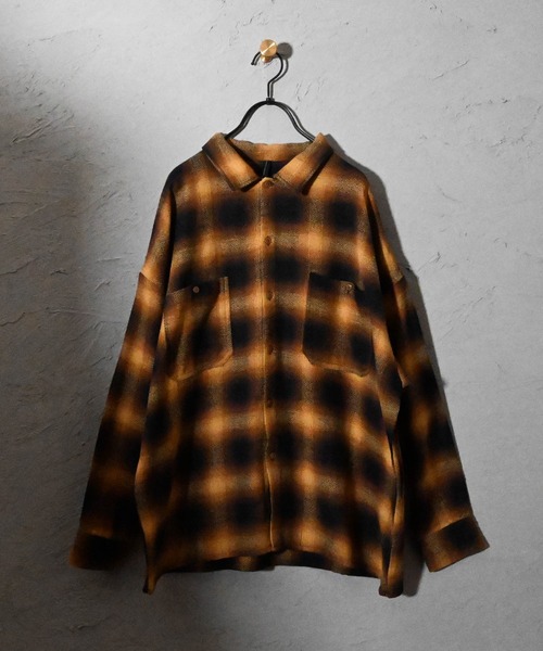 Ritzy（リッツィー）の「オンプレチェック ワークシャツLS レディース メンズ（Tシャツ/カットソー・メンズ・ネイビー/ブラウン/ブラック・MEDIUM/LARGE/X-LARGE）」の19枚目の写真