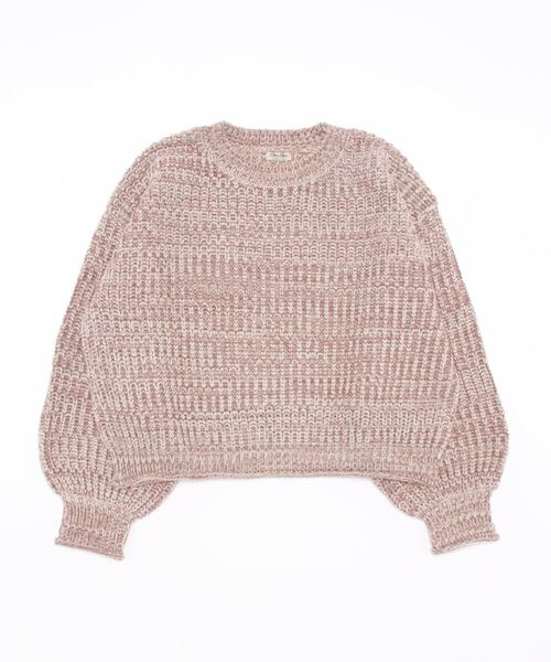 STYLEBLOCK(スタイルブロック)の「ショート丈MIXニットトップス(ニット/セーター・レディース・チャコールグレー/ブルー/モカ・FREE)」の7枚目の写真