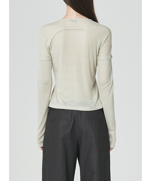 LOW CLASSIC(ロウ クラシック)の「BOLERO SLEEVE TOP(Tシャツ/カットソー・レディース・ベージュ・S/M)」の6枚目の写真