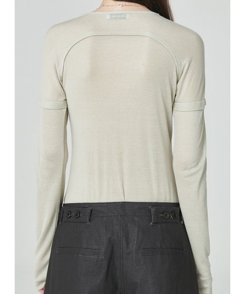 LOW CLASSIC(ロウ クラシック)の「BOLERO SLEEVE TOP(Tシャツ/カットソー・レディース・ベージュ・S/M)」の7枚目の写真