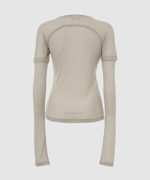 LOW CLASSIC(ロウ クラシック)の「BOLERO SLEEVE TOP(Tシャツ/カットソー・レディース・ベージュ・S/M)」の2枚目の写真