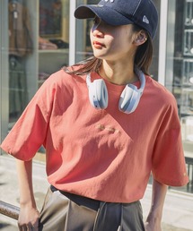 CONVERSE/コンバース ロゴ刺繍 ラウンドカットヘム オーバーサイズ半袖Tシャツ