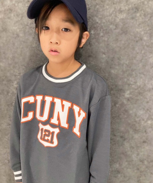 THE CASUAL(カジュアル)の「ラインリブビッグトレーナー(スウェット・キッズ・ブラック/ベージュ系/ダークグリーン/チャコール/オフホワイト/グレー系2/グレー系1/杢グレー/グレー系/ベージュ/グレー系3/ネイビー系/ブラック系/ホワイト系/ダークネイビー/ダークグリーン系・120cm/110cm/140cm/150cm/160cm/130cm)」の8枚目の写真