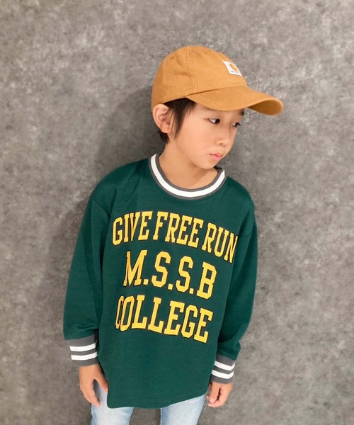 THE CASUAL(カジュアル)の「ラインリブビッグトレーナー(スウェット・キッズ・ブラック/ベージュ系/ダークグリーン/チャコール/オフホワイト/グレー系2/グレー系1/杢グレー/グレー系/ベージュ/グレー系3/ネイビー系/ブラック系/ホワイト系/ダークネイビー/ダークグリーン系・120cm/110cm/140cm/150cm/160cm/130cm)」の14枚目の写真