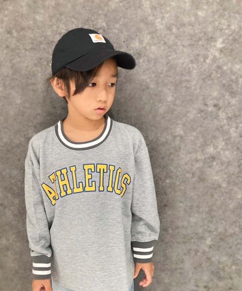 THE CASUAL(カジュアル)の「ラインリブビッグトレーナー(スウェット・キッズ・ブラック/ベージュ系/ダークグリーン/チャコール/オフホワイト/グレー系2/グレー系1/杢グレー/グレー系/ベージュ/グレー系3/ネイビー系/ブラック系/ホワイト系/ダークネイビー/ダークグリーン系・120cm/110cm/140cm/150cm/160cm/130cm)」の6枚目の写真