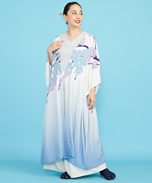 カヤ（カヤ）の「【カヤ】春錦UV長羽織（カーディガン/ボレロ・レディース・ライトブルー/ブラック/パープル/ライトピンク・FREE）」の20枚目の写真