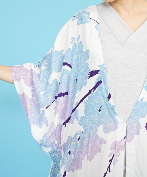 カヤ（カヤ）の「【カヤ】春錦UV長羽織（カーディガン/ボレロ・レディース・ライトブルー/ブラック/パープル/ライトピンク・FREE）」の14枚目の写真