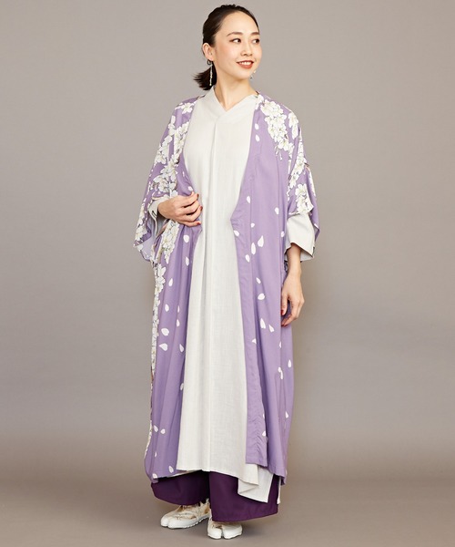 カヤ（カヤ）の「【カヤ】春錦UV長羽織（カーディガン/ボレロ・レディース・ライトブルー/ブラック/パープル/ライトピンク・FREE）」の17枚目の写真