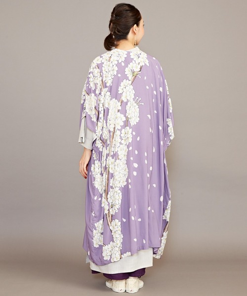 カヤ（カヤ）の「【カヤ】春錦UV長羽織（カーディガン/ボレロ・レディース・ライトブルー/ブラック/パープル/ライトピンク・FREE）」の12枚目の写真