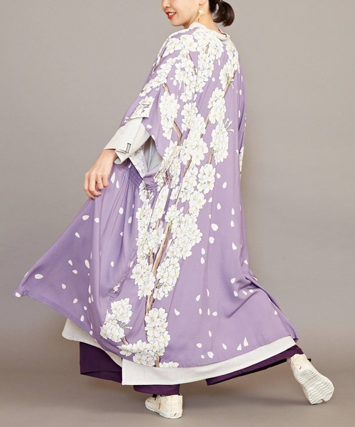 カヤ（カヤ）の「【カヤ】春錦UV長羽織（カーディガン/ボレロ・レディース・ライトブルー/ブラック/パープル/ライトピンク・FREE）」の15枚目の写真