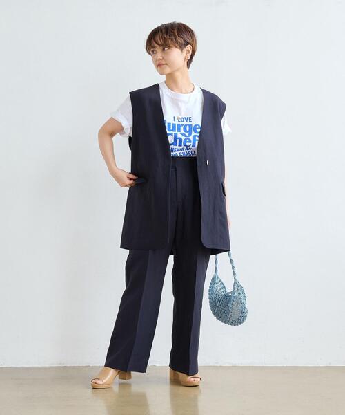 極美品✨グリーンレーベルリラクシング　パンツセットアップ　背抜き　カーキ　40 green label relaxing（グリーンレーベルリラクシング）の