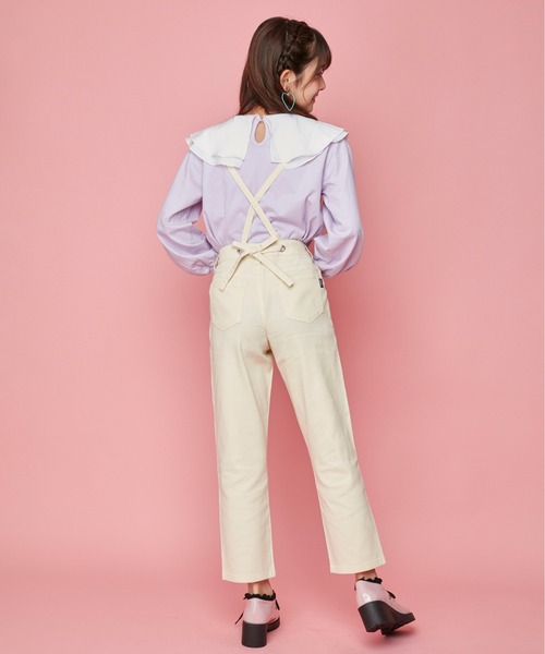 JENNI love(ジェニィラブ)の「サス付きバックリボンロングパンツ(デニムパンツ・キッズ・ブラック/ベージュ/サックスブルー/ブルー・130cm/140cm/150cm/160cm)」の20枚目の写真