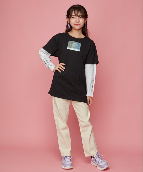 JENNI love(ジェニィラブ)の「サス付きバックリボンロングパンツ(デニムパンツ・キッズ・ブラック/ベージュ/サックスブルー/ブルー・130cm/140cm/150cm/160cm)」の12枚目の写真