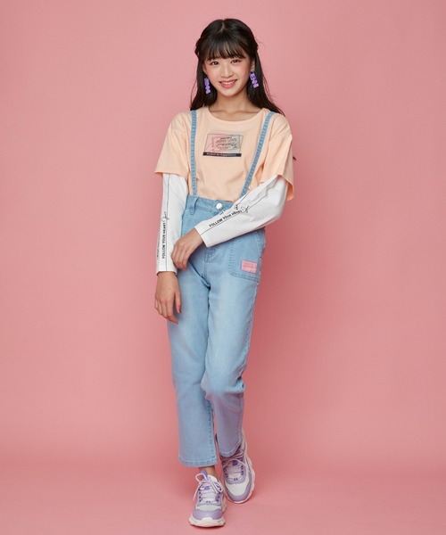 JENNI love(ジェニィラブ)の「サス付きバックリボンロングパンツ(デニムパンツ・キッズ・ブラック/ベージュ/サックスブルー/ブルー・130cm/140cm/150cm/160cm)」の22枚目の写真