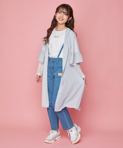JENNI love(ジェニィラブ)の「サス付きバックリボンロングパンツ(デニムパンツ・キッズ・ブラック/ベージュ/サックスブルー/ブルー・130cm/140cm/150cm/160cm)」の11枚目の写真