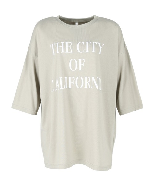 有松染め✨パドカレ　ビッグシルエットTシャツ　オシャレ　春夏　ライトベージュ 有松染め✨パドカレ ビッグシルエットTシャツ オシャレ 春夏