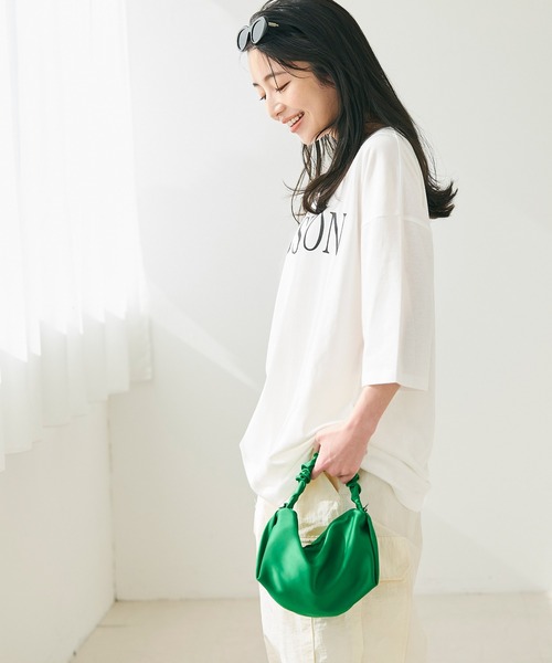 coca（coca）（コカ）の「＼新色追加／ビッグシルエットプリントTシャツ（Tシャツ/カットソー・レディース・ベージュ/ネイビー/チャコール/ホワイト/E/B/D/C/F/A・ONE SIZE）」の14枚目の写真