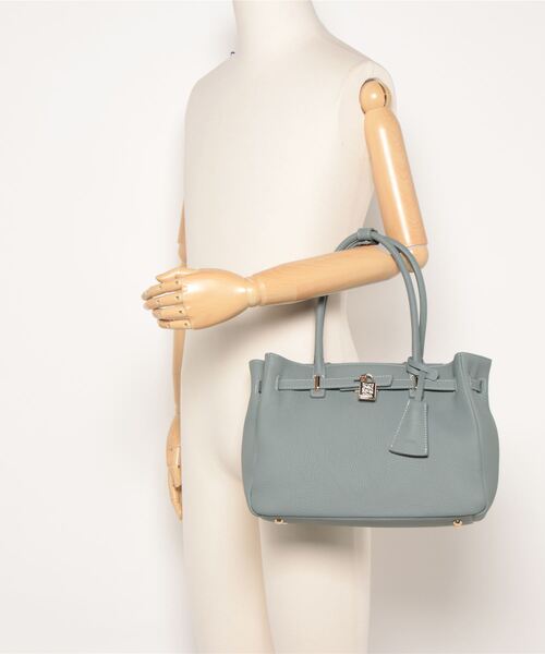 パドマ PADMA グレー 本革　ボストンバッグ パドマ PADMA 【PADMA/パドマ】 キーチャーム付 本革ボストン