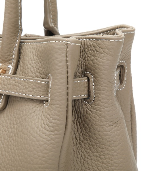 パドマ PADMA グレー 本革　ボストンバッグ PADMA/パドマ】 キーチャーム付 本革ボストンバッグ / style