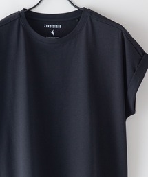 汗染みの目立ちにくいTシャツ ZEROSTAIN ゼロステイン　撥水性　UVカット ローカルラウンド　無地ヘムTシャツ
