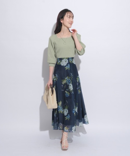 JUSGLITTY（ジャスグリッティー）の「7分袖スクエアネック
