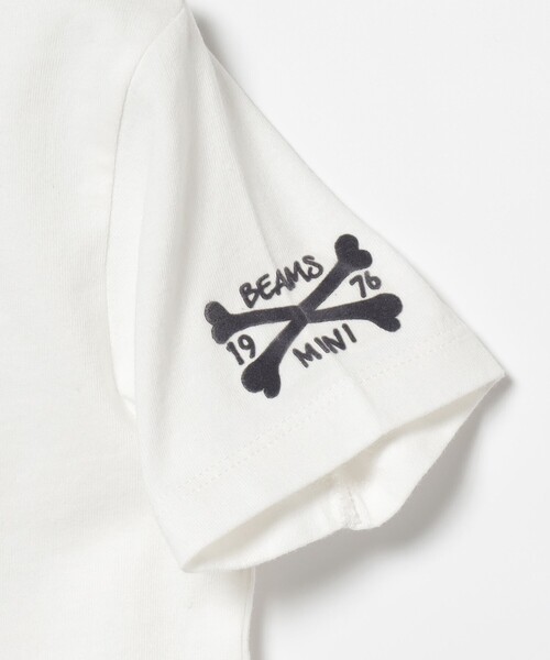 BEAMS mini（ビームスミニ）の「BEAMS mini / スカル フロッキー Tシャツ 23SS（90～150cm）（Tシャツ/カットソー・キッズ・チャコールグレー/オフホワイト・100/110/90/120/130/150/140）」の8枚目の写真