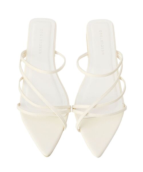 MERCURYDUO（マーキュリーデュオ）の「ナローストラップポイントトゥサンダル（サンダル・レディース・オフホワイト/ラベンダー/ブラック・36/38）」の18枚目の写真