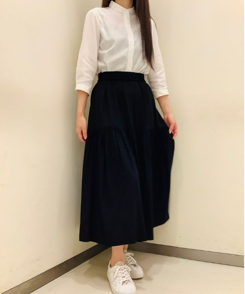 Pitta Re:)（ピッタリ）の「【Pitta Re:)】ふわっとガーゼシャツ 七分袖 綿100% レディースカジュアルシャツ（シャツ/ブラウス・レディース・ホワイト・LL/S/M/L）」の10枚目の写真